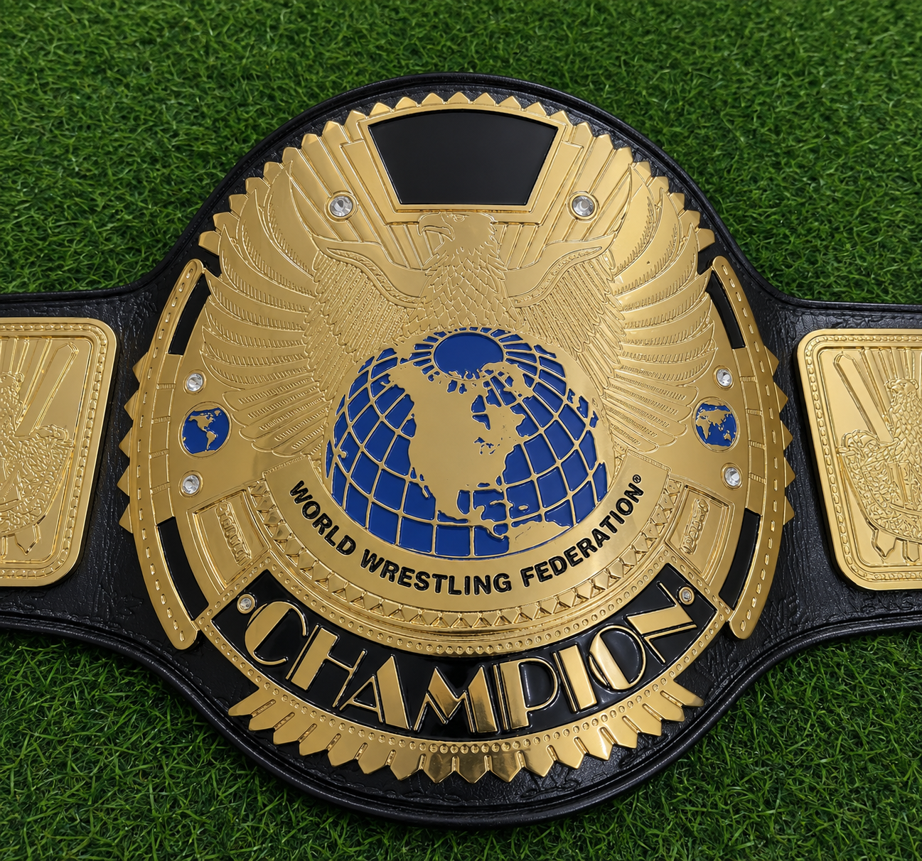 WWF Big Eagle Scratch Logo Wrestling Championship Title Belt  Adult Size Zinc Plated Belt