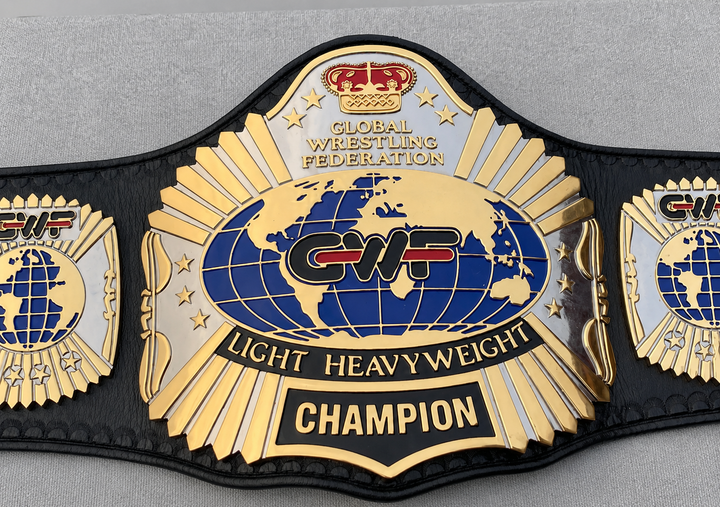 GWF Light Heavyweight Wrestling Championship Title Belt  CNC HD 24k Gold Plated Belt