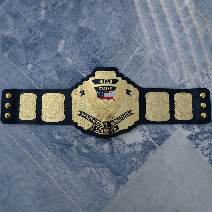 WCW UNITED STATES HEAVYWEIGHT Brass 24k Gold Championship Belt