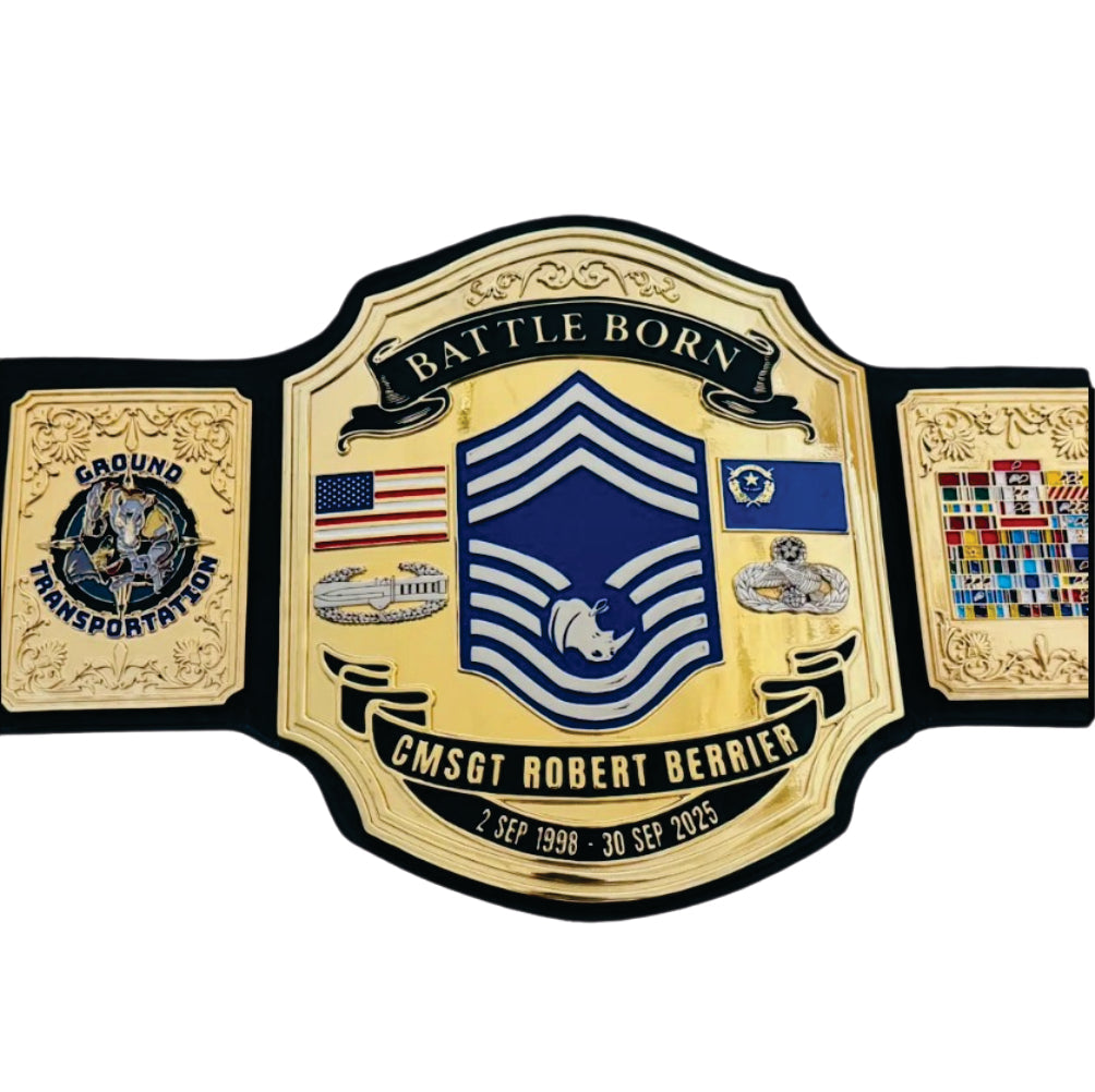 Battle Born CMSGT Robert Berrier Championship Belt Title Belts Nation