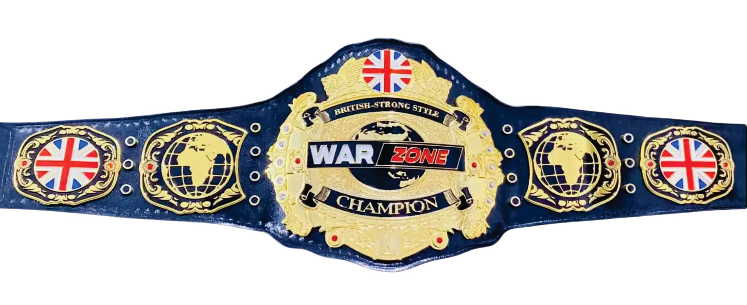 British-Strong Style War Zone Champion Championship Belt Title Belts Nation