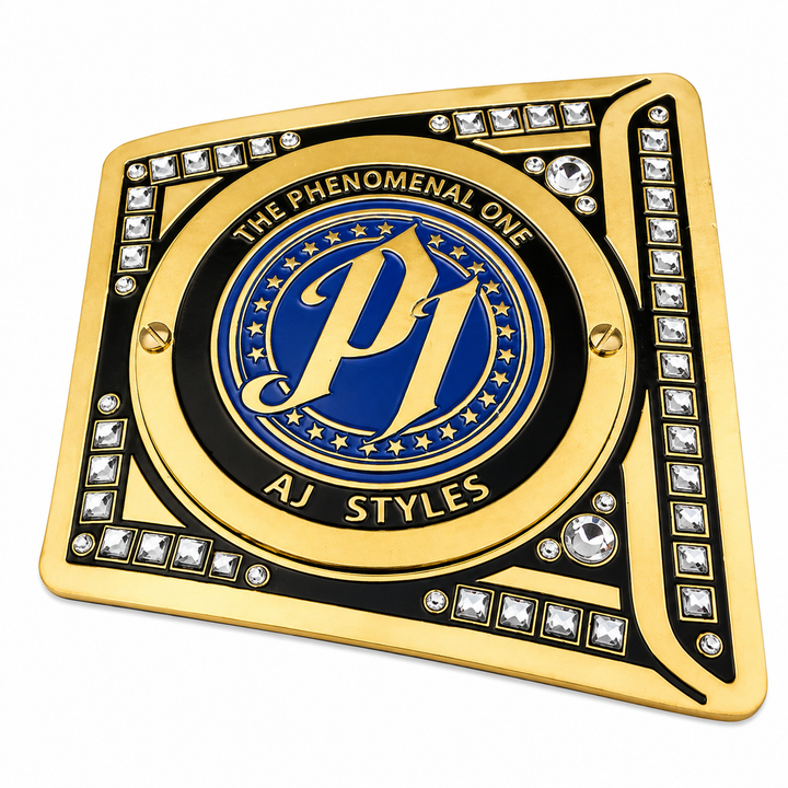 WWE AJ Styles World Heavyweight Championship Replica Belt  Black Leather Edition