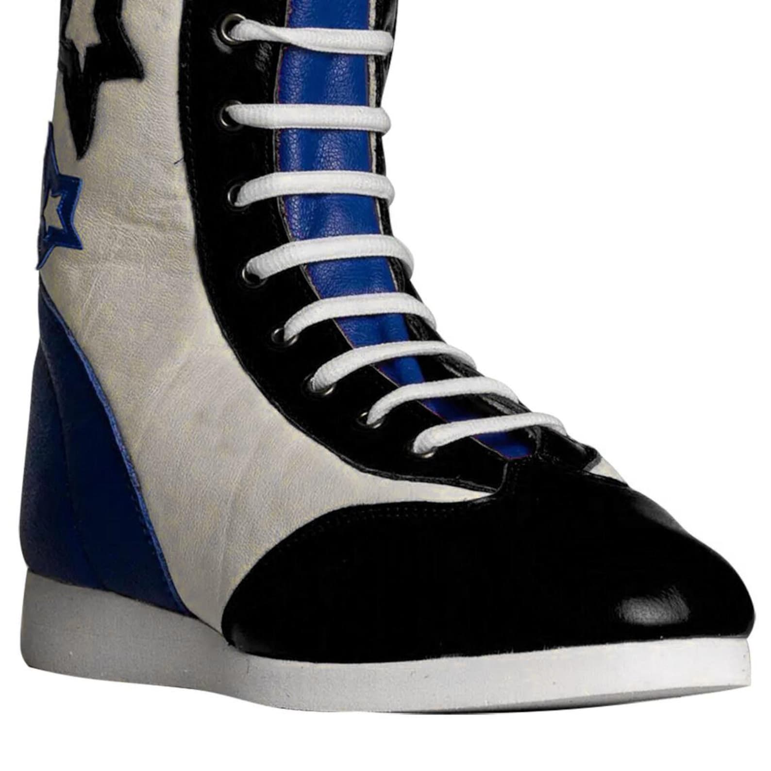 Custom Star Leather Wrestling Boots Retro Boxing Cosplay Shoes