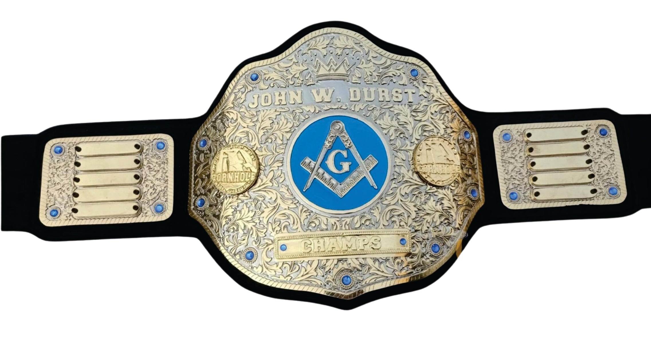 John W. Durst Cornhole Trophy  Champions Championship Belt Title Belts Nation
