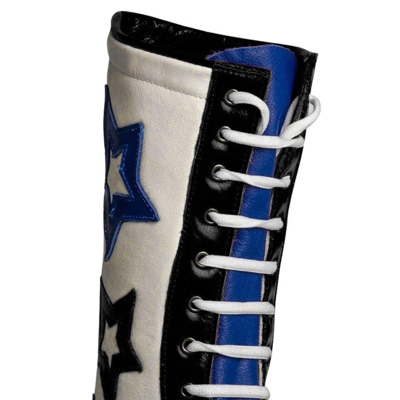 Custom Star Leather Wrestling Boots Retro Boxing Cosplay Shoes