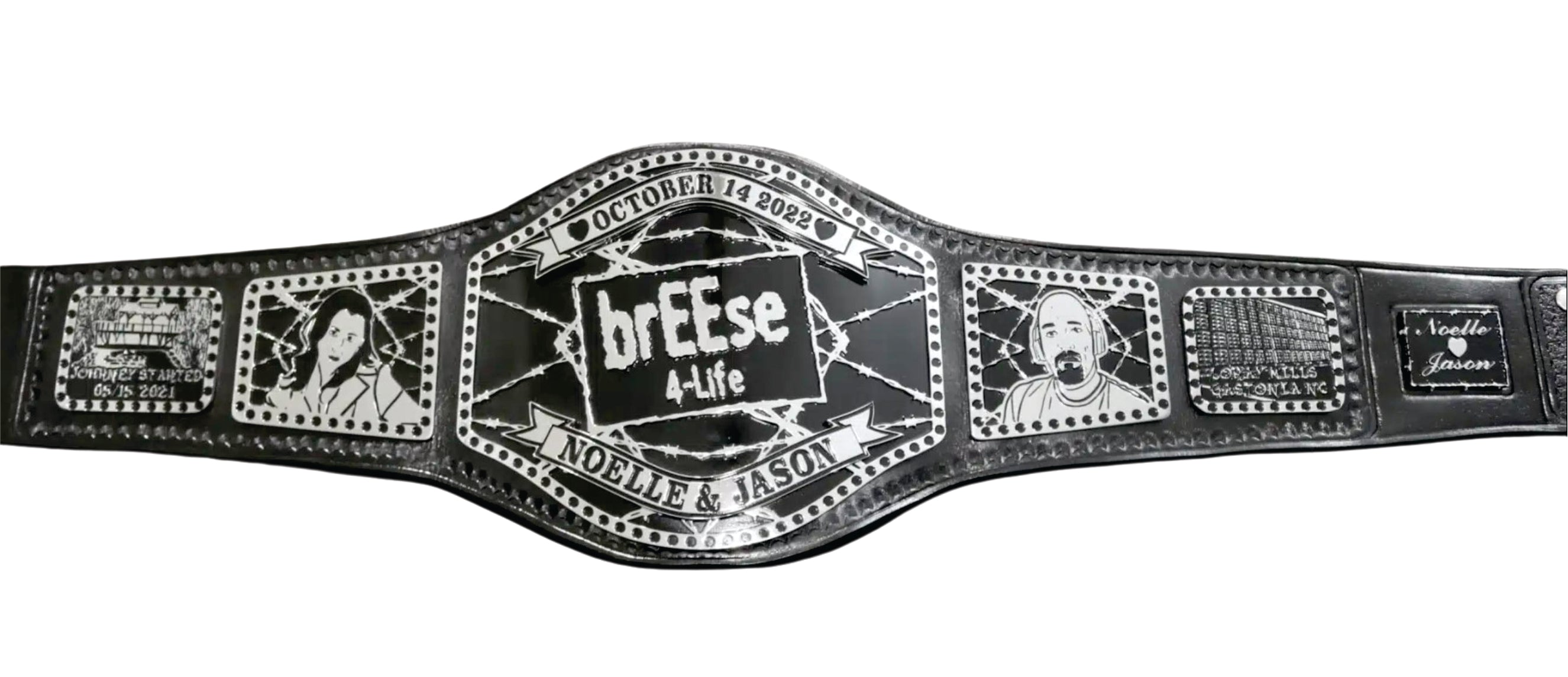 Breese 4-Life Noelle & Jason Championship Belt Title Belts Nation