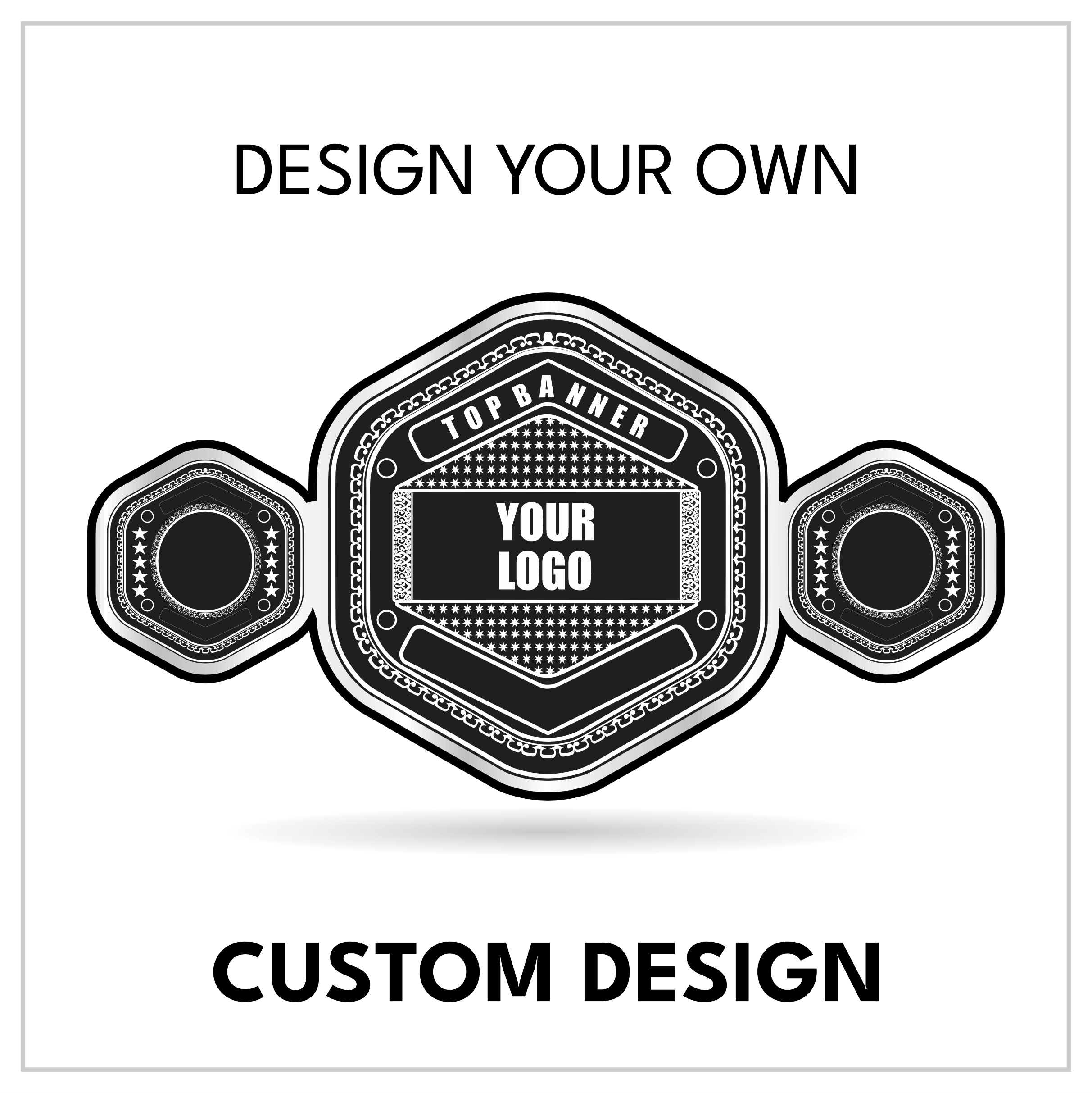 Hexagonal Custom Title Belt | Design Your Own Championship Award