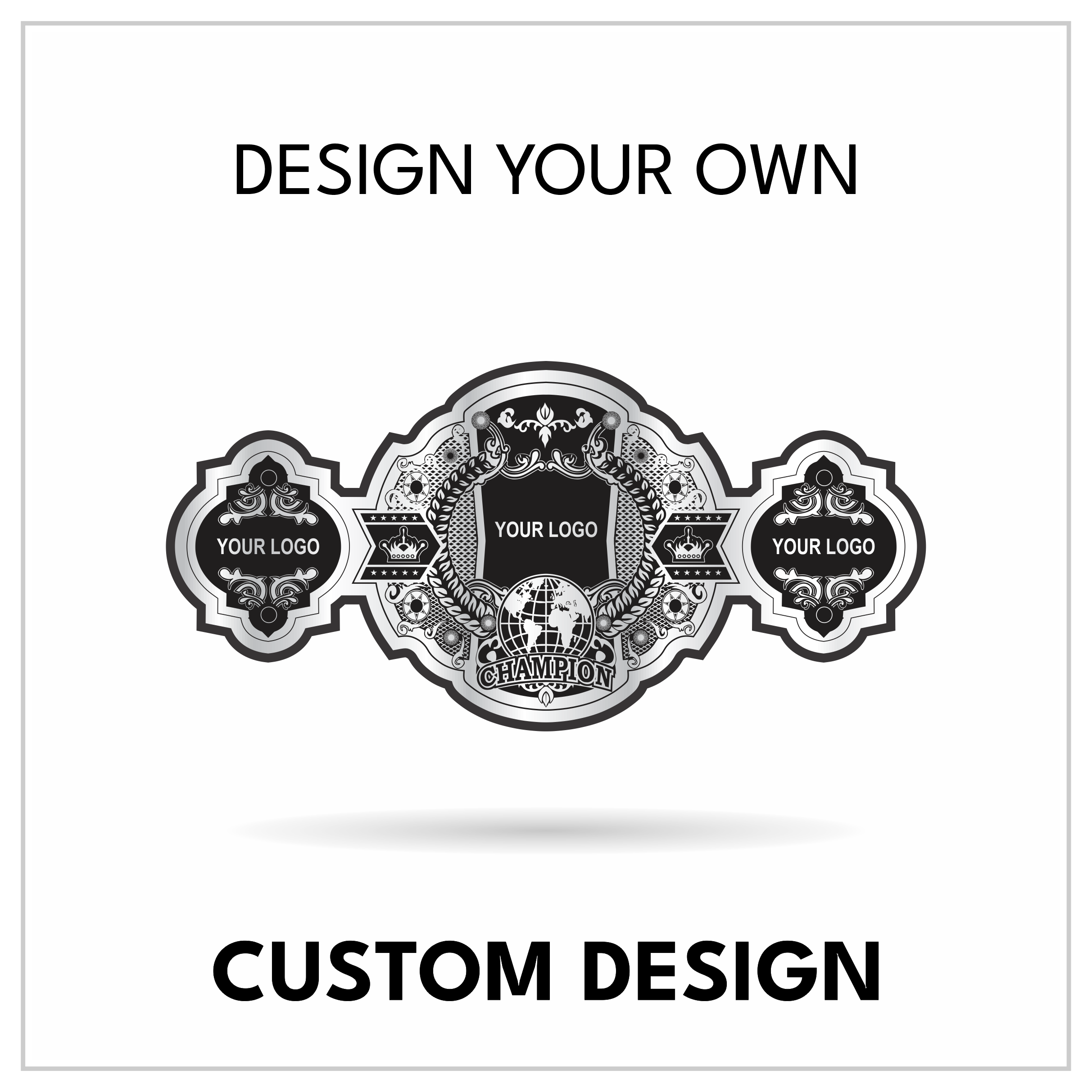 Crowned Globe Custom Championship Belt | Personalized World Title Award