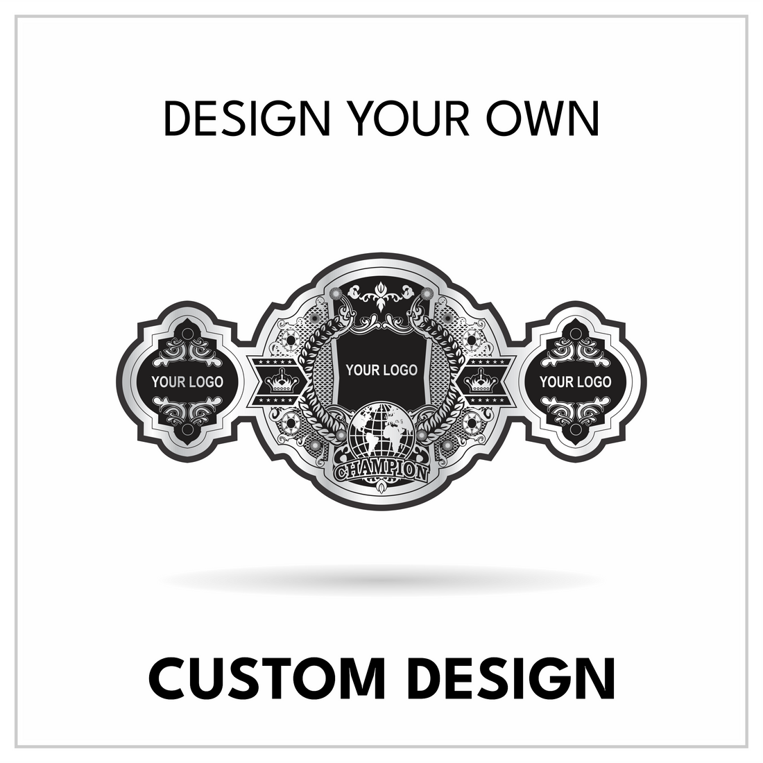 Crowned Globe Custom Championship Belt | Personalized World Title Award