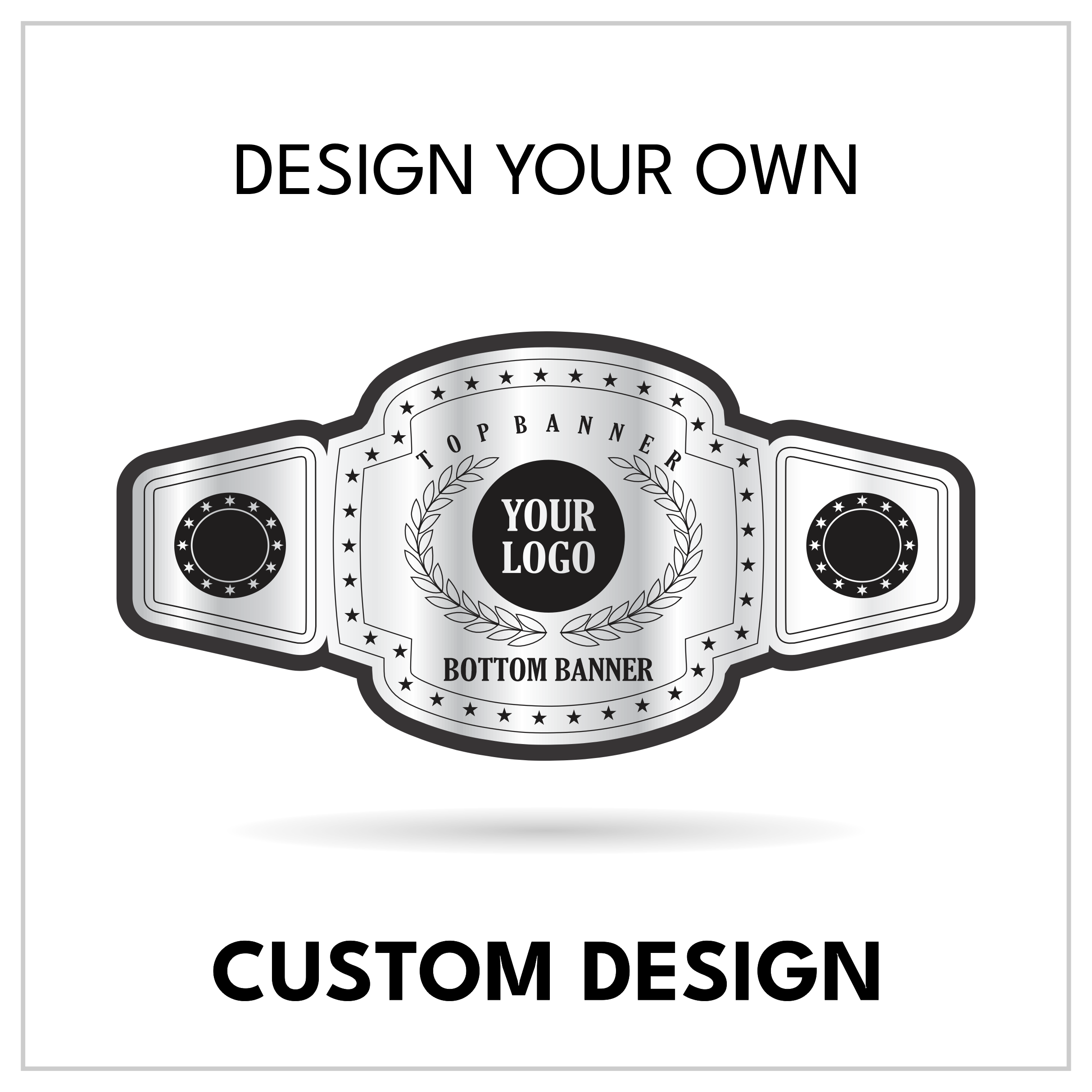 Classic Star Border Custom Championship Belt | Personalized Wreath Title