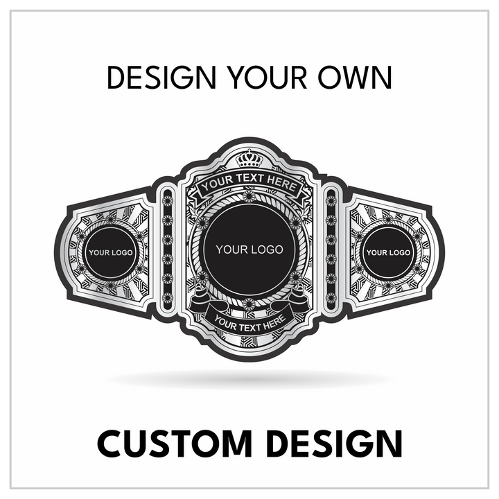 Rope Border Custom Championship Belt | Personalized Studded Crown Title