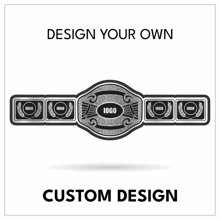 Classic Sunburst Custom Championship Belt | 5-Plate Personalized Laurel Title
