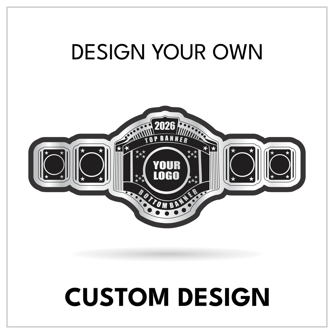 5-Plate Custom Championship Belt | Personalized Commemorative Title