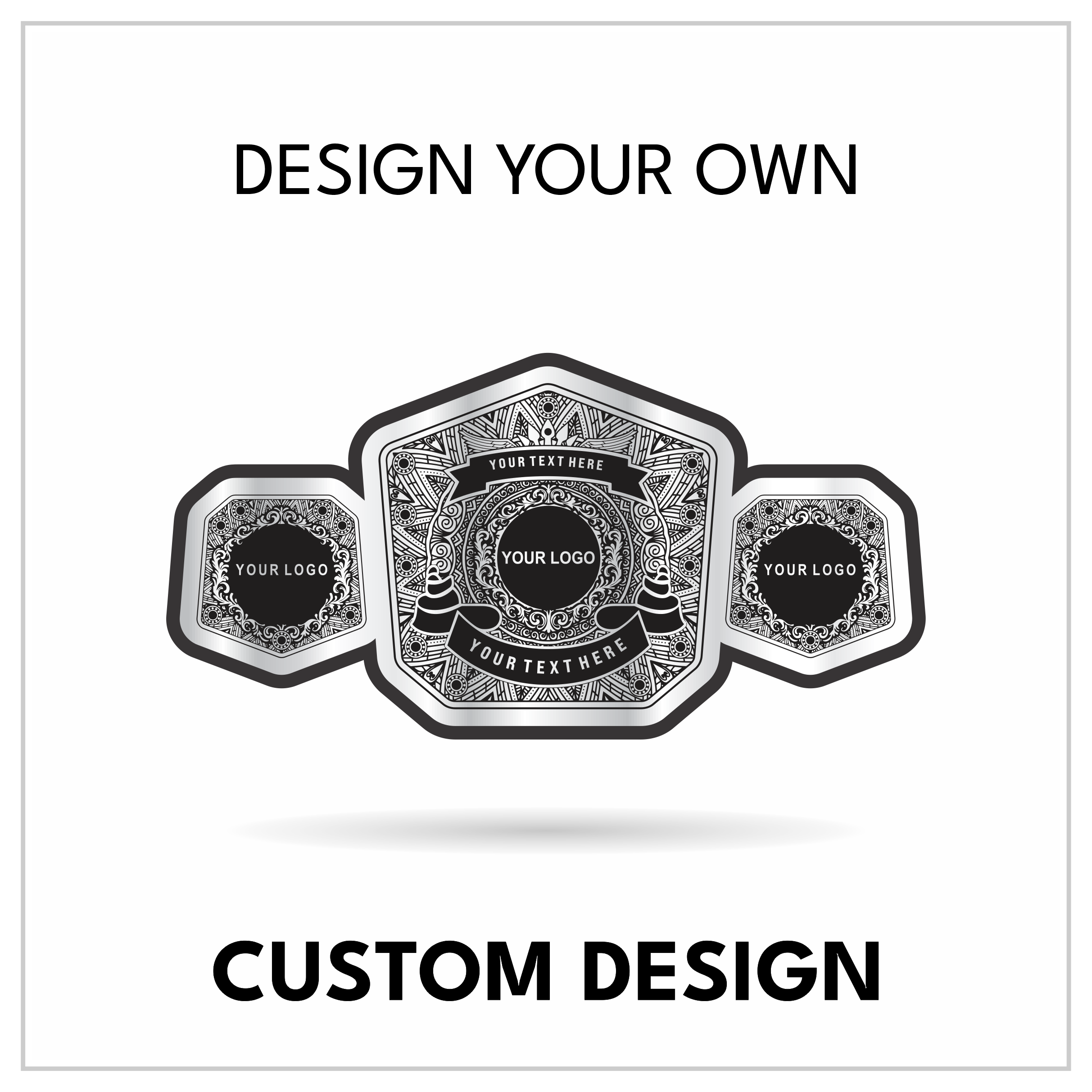 Detailed Mandala Custom Championship Belt | Personalized Crest Title Award