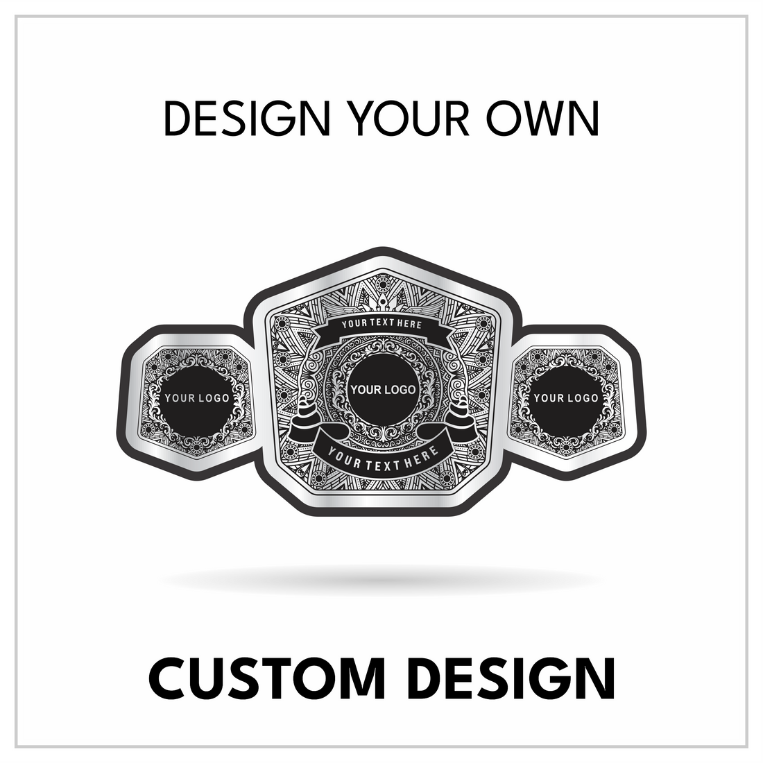 Detailed Mandala Custom Championship Belt | Personalized Crest Title Award