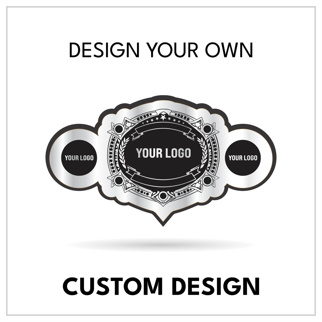 Shield Center Custom Championship Belt | Personalized 3-Plate Title