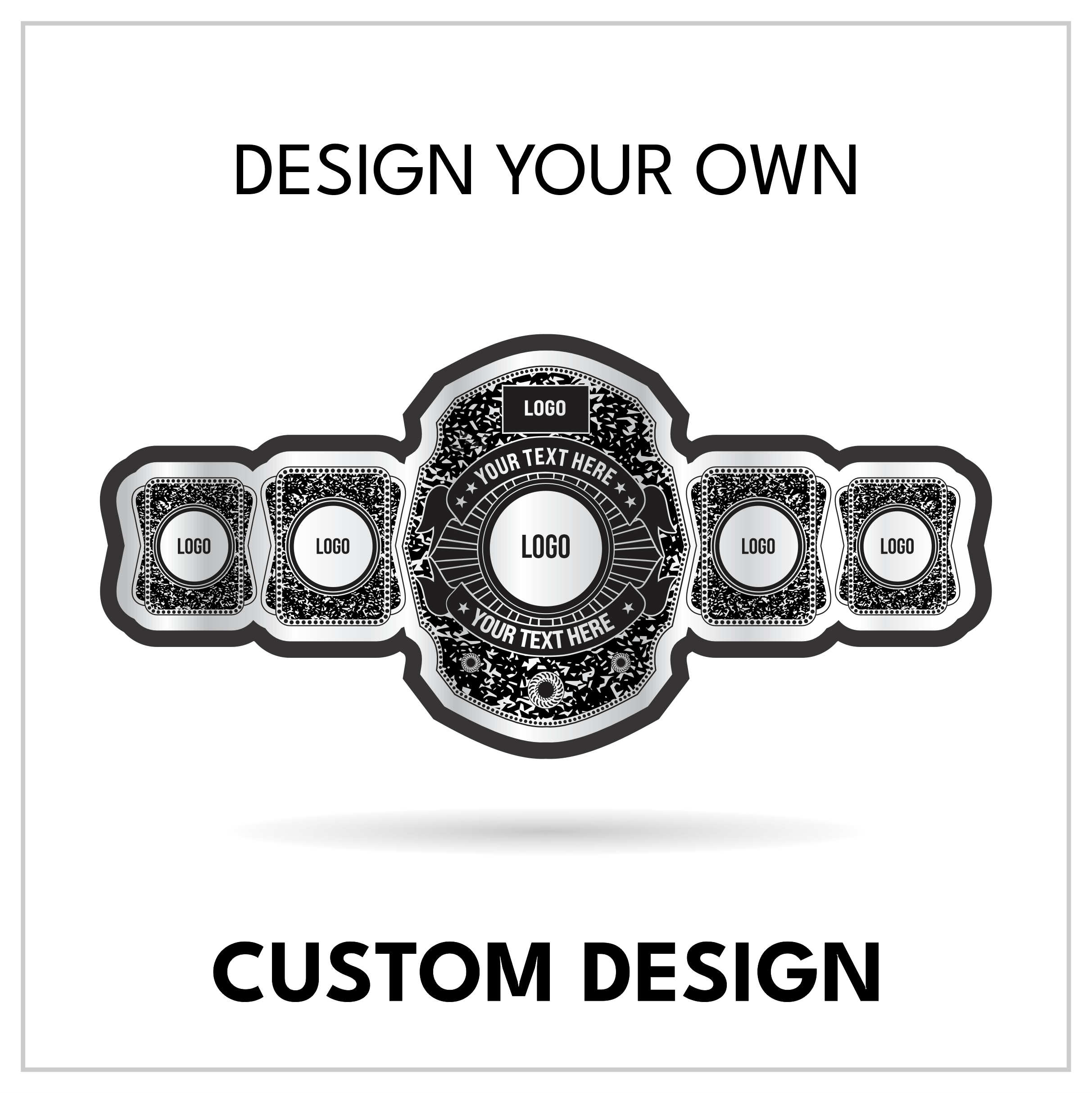 Textured 5-Plate Custom Championship Belt | Heavyweight Personalized Title