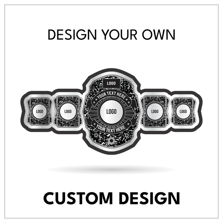 Textured 5-Plate Custom Championship Belt | Heavyweight Personalized Title