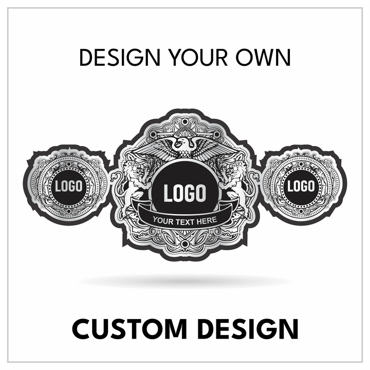 Heraldic Crest Custom Championship Belt | Personalized Eagle & Lion Title