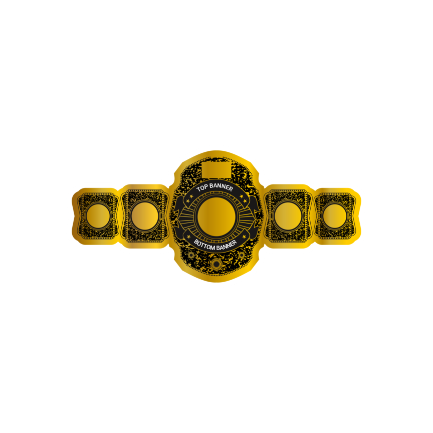 Textured 5-Plate Custom Championship Belt | Heavyweight Personalized Title