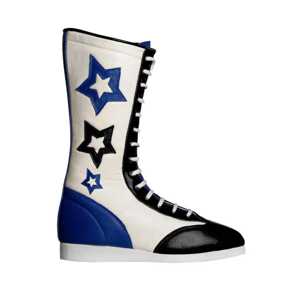 Custom Star Leather Wrestling Boots Retro Boxing Cosplay Shoes