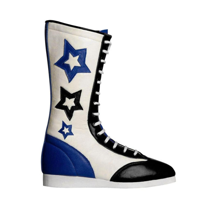 Custom Star Leather Wrestling Boots Retro Boxing Cosplay Shoes