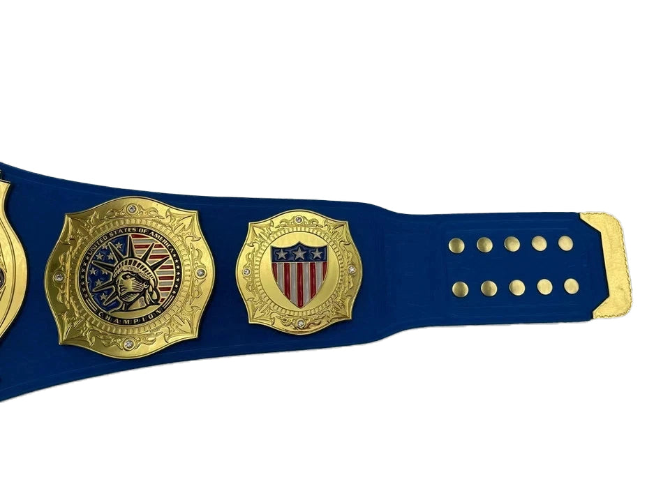 Fandu United States Championship Wrestling Belt 4 MM Zinc Adult Size Replica