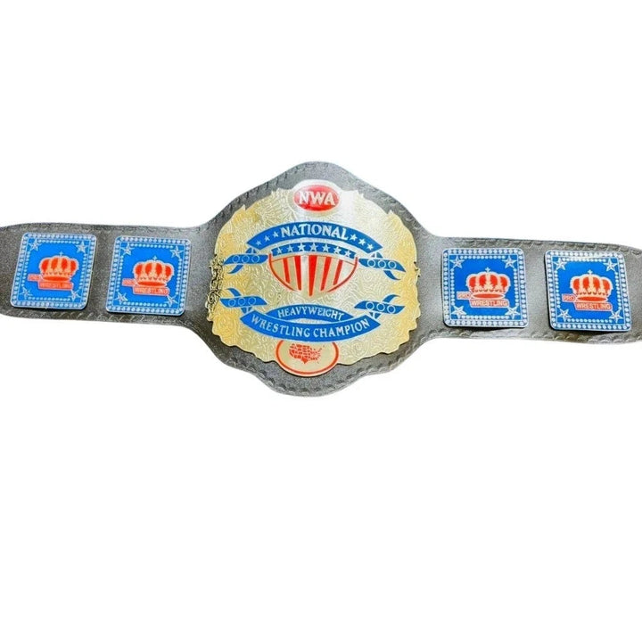 NWA National Heavyweight Wrestling Champion 2MM Brass Replica Title Belt Adult