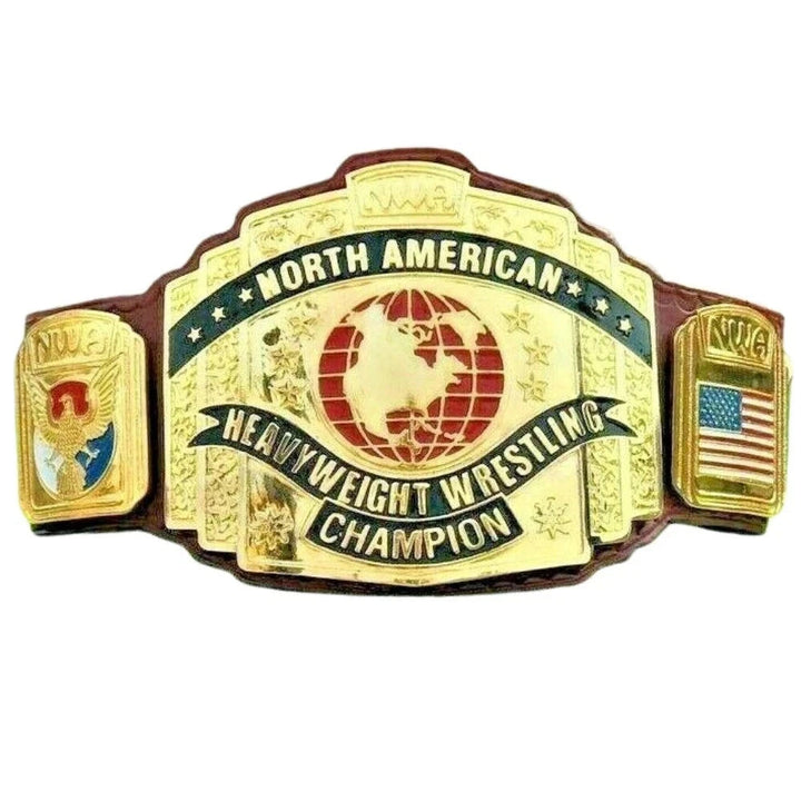 NWA NORTH AMERICAN Heavyweight Wrestling Champion 4MM Replica Title Belt