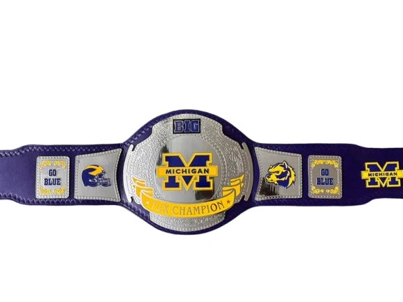 New Michigan BIG 12X Championship Title 4mm Zinc Metal Belt Replica Adult Size