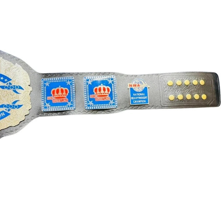 NWA National Heavyweight Wrestling Champion 2MM Brass Replica Title Belt Adult