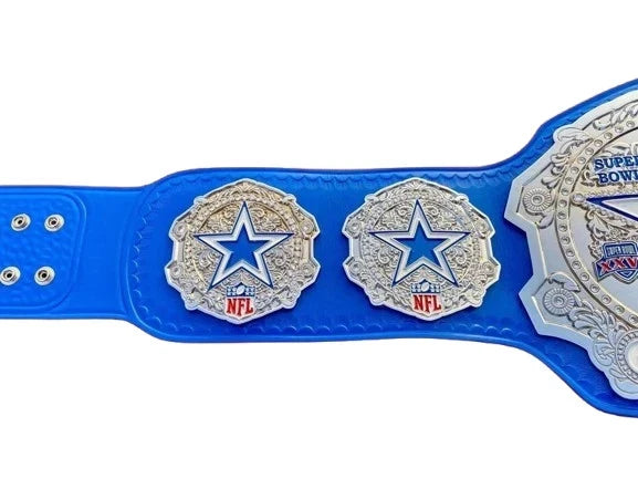 Dallas Cowboys Super Bowl Championship Wrestling Belt Adult Size Replica4mm Zinc