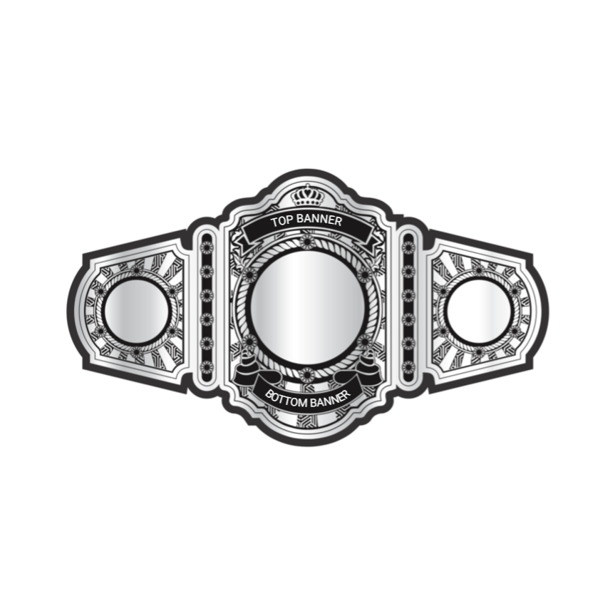 Rope Border Custom Championship Belt | Personalized Studded Crown Title
